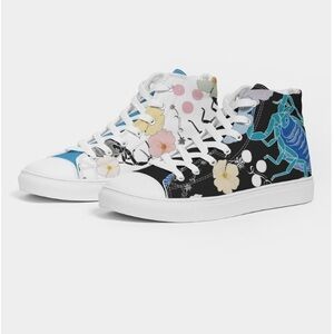 Floral High-Top Sneakers
